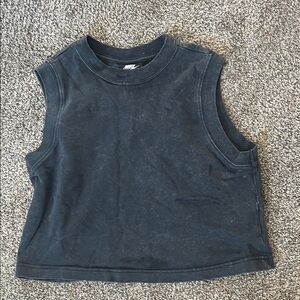 Nike Black Cropped Muscle Tank Top